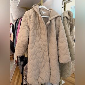 For Love And Lemons Beige Quilted Jacket